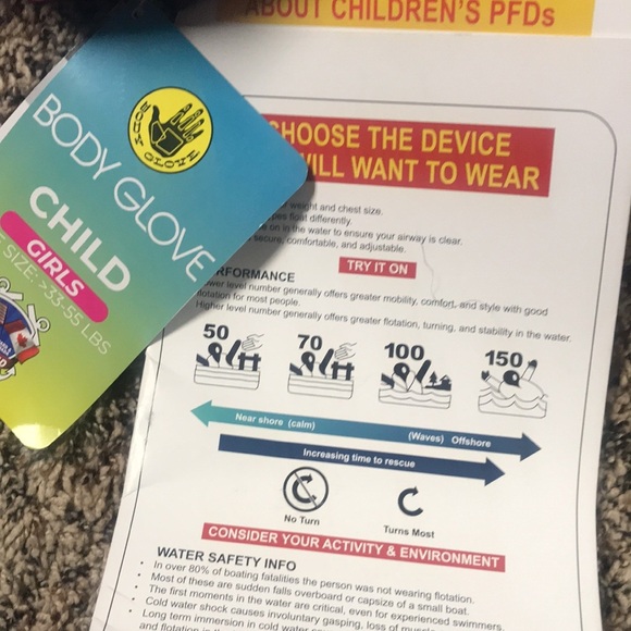 Body Glove Girls Life Jacket Fits 33-55 LBS | NWT - Picture 3 of 5